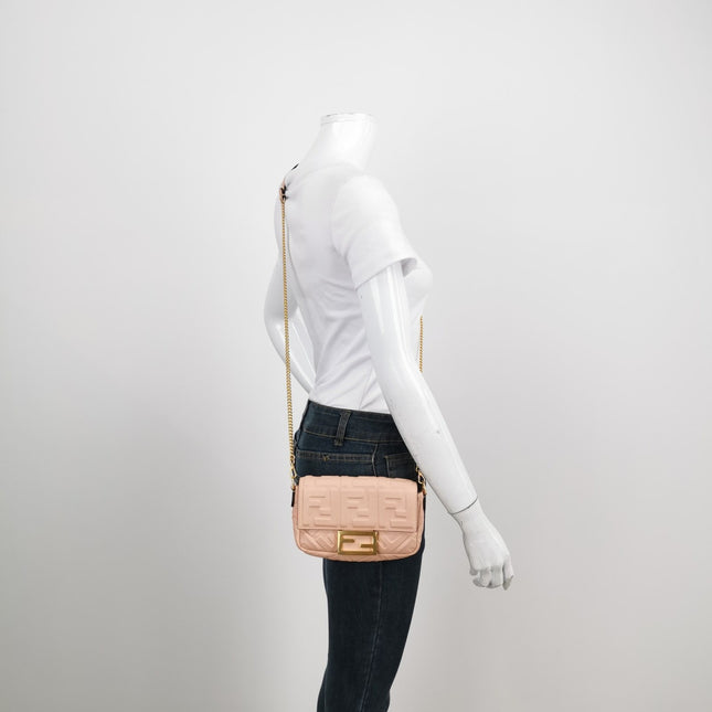 Sold Fendi Baguette Mini Light Pink Nappa Leather Crossbody Bag