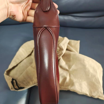 Gucci Jackie 1961 Small Burgundy Suede and Leather Bag