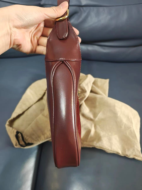 Gucci Jackie 1961 Small Burgundy Suede and Leather Bag
