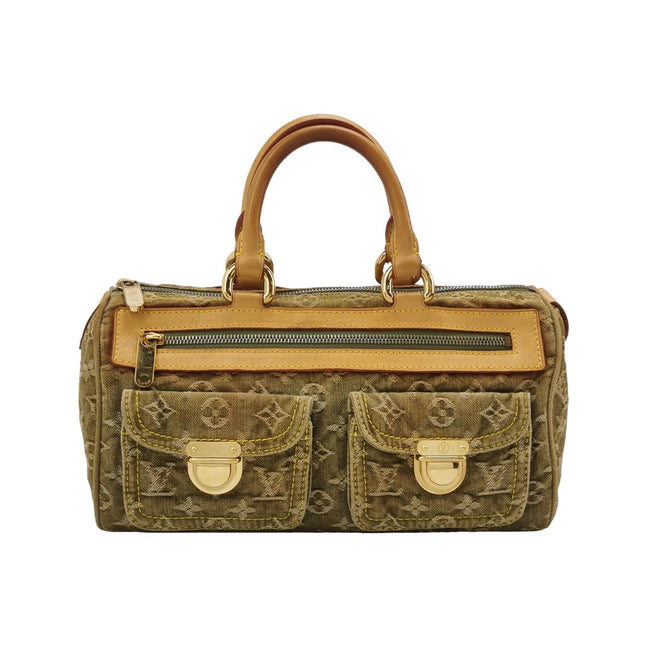 Louis Vuitton Green Denim Neo Speedy Boston Bag-Luxbags