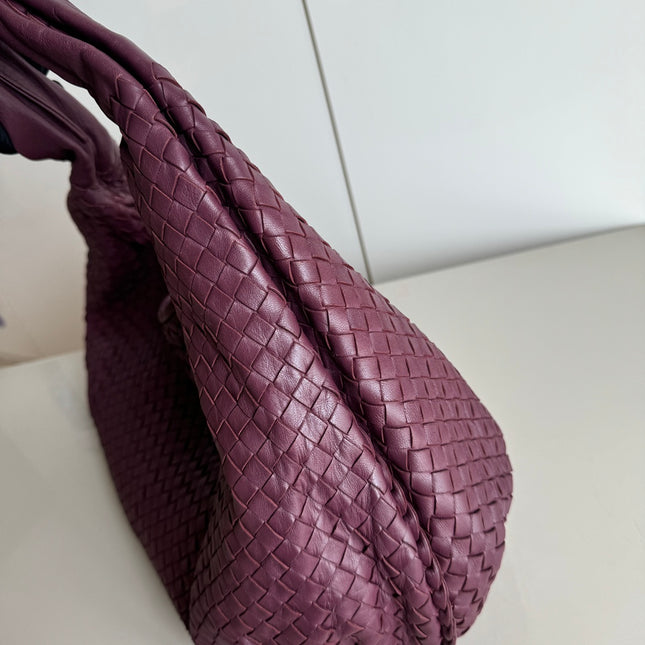 Sold Bottega Veneta Belly Hobo Intrecciato Burgundy Large 50cm