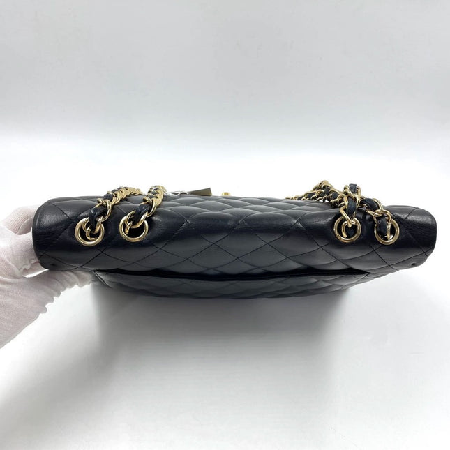 Sold Chanel Timeless/ Classic Flap Jumbo/Large Black with Gold Hardware