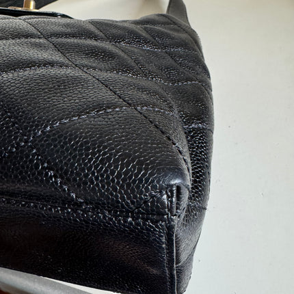Chanel Kelly Top Handle Bag Black Caviar Leather, 2000-2002