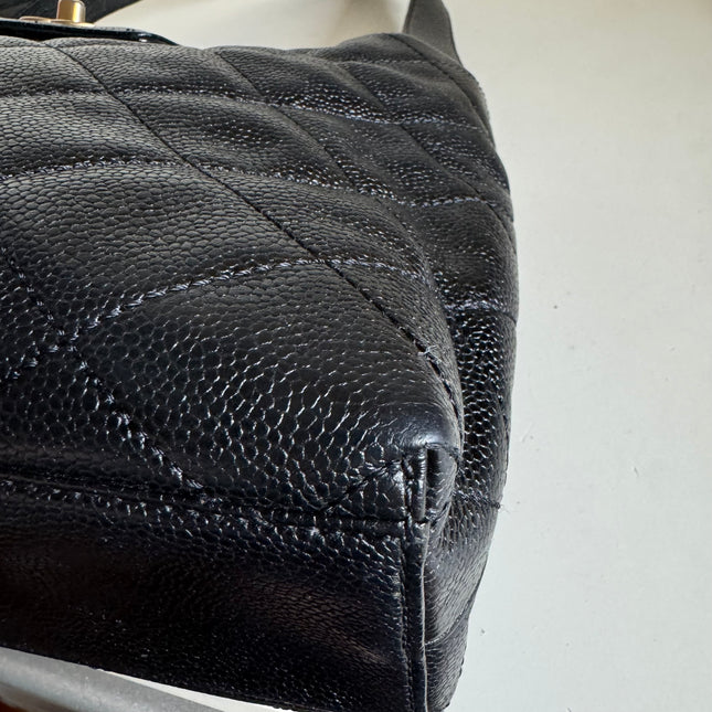 Chanel Kelly Top Handle Bag Black Caviar Leather, 2000-2002