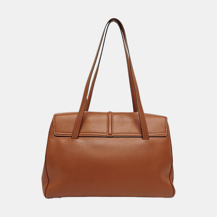 Celine Soft 16 Bag Large Caramel Natural Tan Smooth Satin Calfskin Leather