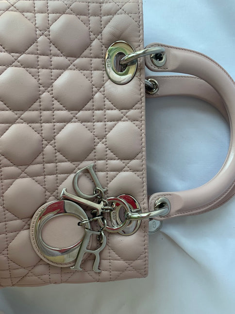 Sold Lady Dior Pink Cannage Leather Medium 96-MA-0132