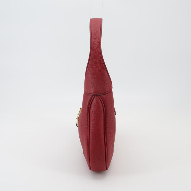 Gucci Jackie 1961 Small Red Pebbled Leather Shoulder Bag