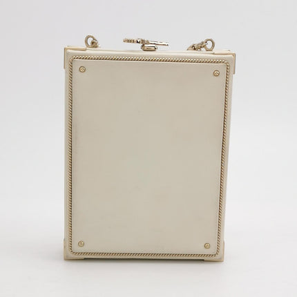 Chanel Coco in Ritz Key Card Minaudiere Limited Edition Cream White Lambskin Clutch Gold Hardware