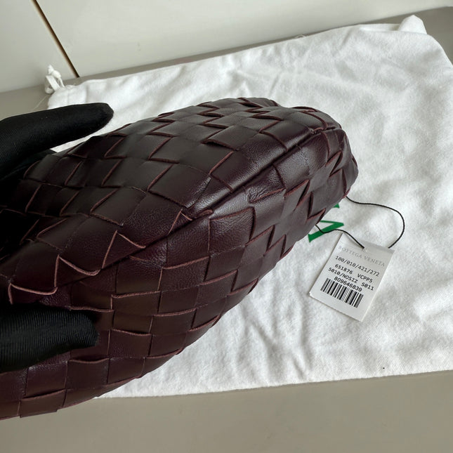 Bottega Veneta Jodie Mini Dark Burgundy Wine Leather