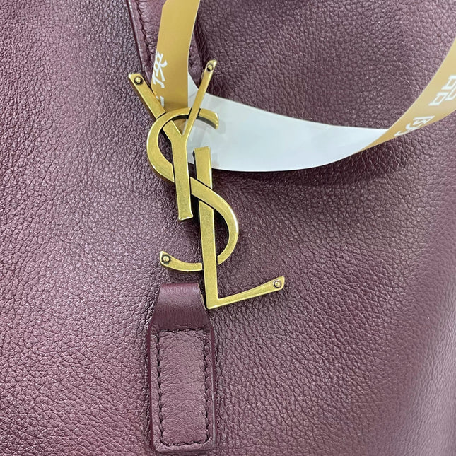 Yves Saint Laurent YSL Le 5 A 7 Hobo Small Burgundy Calfskin Shoulder Bag