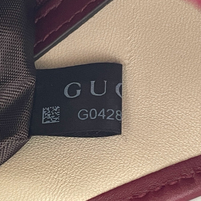 Sold Gucci Jackie 1961 Small Ancora Red Burgundy Leather Shoulder Bag Clasp S24 No Strap