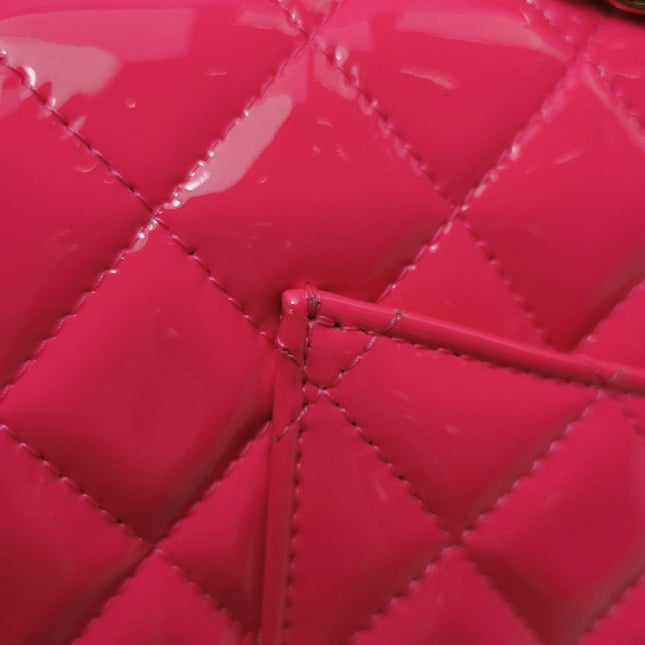 Sold Chanel Classic Flap Rectangular Mini Pink Patent Leather Gold-tone Hardware, 2019