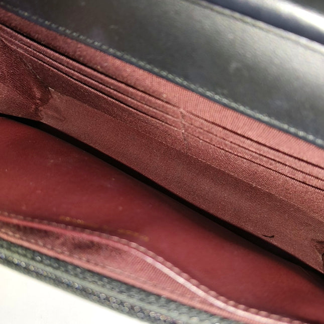 Chanel 2.55 Wallet on Chain Quilted Black Calfskin Leather Beatles Charms Gold Hardware