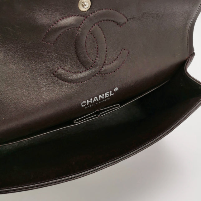 Chanel Timeless Classic Flap Medium Purple Lambskin Leather Silver Hardware 2011-2012