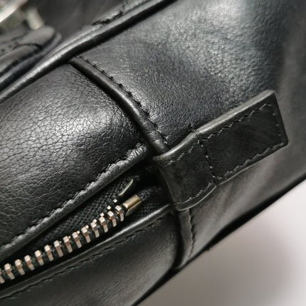 Chanel 2013 Paris-Edinburgh Large Black Flap Calfskin Leather Shoulder Bag