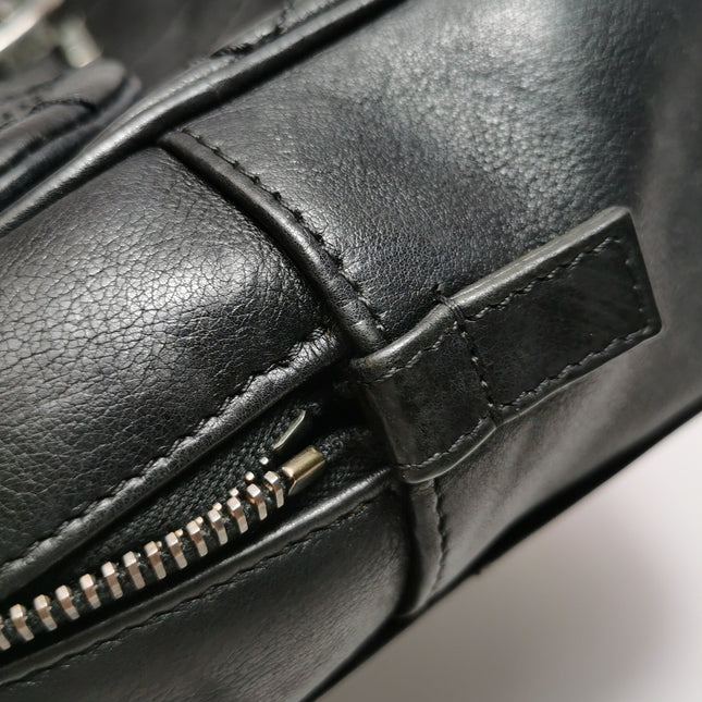 Chanel 2013 Paris-Edinburgh Large Black Flap Calfskin Leather Shoulder Bag