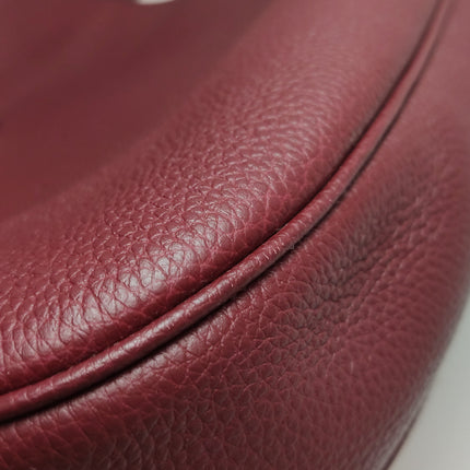 Gucci Jackie 1961 Burgundy Large Pebbled Leather Shoulder Bag with Strap