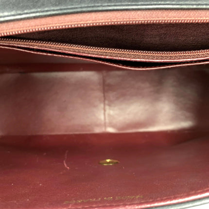 Chanel 1996 Vintage Classic Maxi Flap Black Lambskin Leather Giant CC 24 Gold Hardware