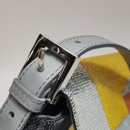 Fendi Baguette Blocks Abstract Pattern Glitter Sequin Shoulder bag