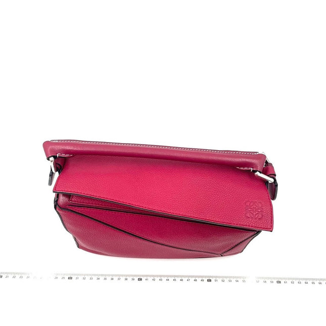 Loewe Puzzle bag small raspberry pink leather