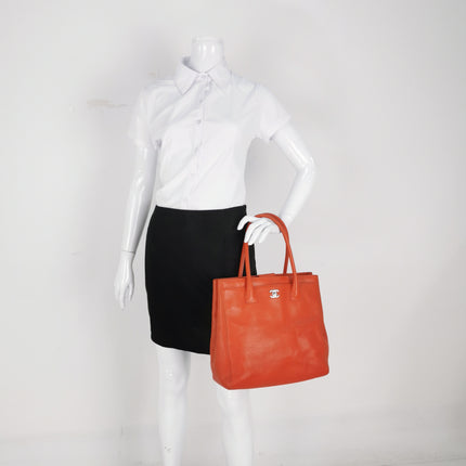 Chanel Cerf Executive Tall Red Leather Handbag 30cm