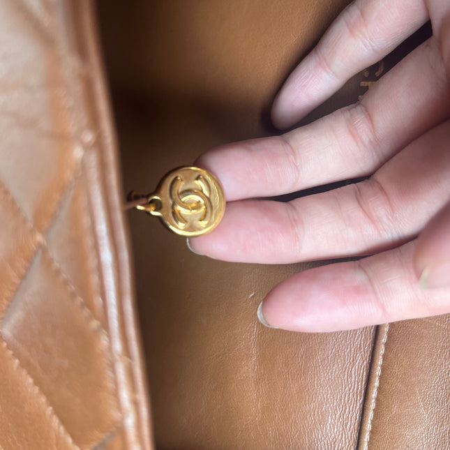 Sold Chanel Double Sided Classic Flap Caramel Leather Handbag
