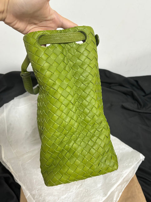 Bottega Veneta Garda Avocado Green Intrecciato Nappa Leather Large 33cm