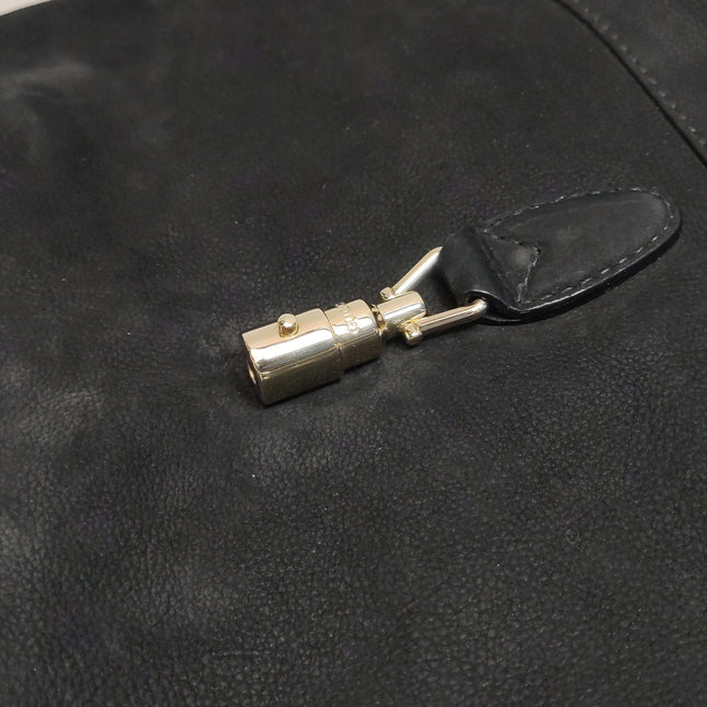 Gucci Jackie 1961 Medium Black Suede Leather Bag