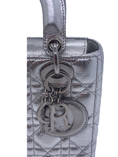 Sold Lady Dior ABCdior Small Silver Cannage Lambskin Handbag 29-MA-0157