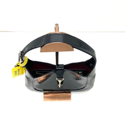 Gucci Jackie 1961 Small Black Patent Leather Shoulder Bag S24