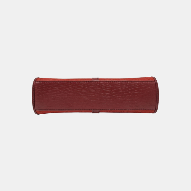 Gucci Jackie Vintage Red Monogram Fabric and Leather Shoulder Bag