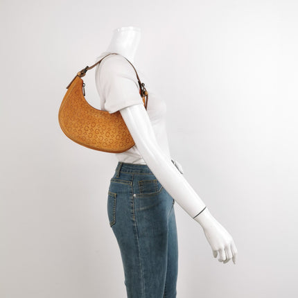 Sold Celine Ava Hobo Pumpkin Caramel Brown Suede Leather Vintage Shoulder Bag