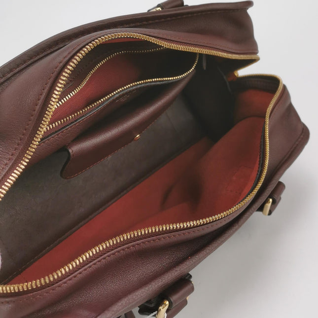 Loewe Amazona 28 in Burgundy Calfskin Leather and Gold-tone Hardware