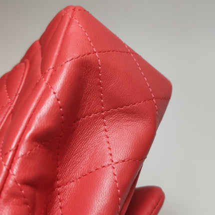 Chanel Classic Flap Mini 2019 Red Lambskin Leather Gold Hardware