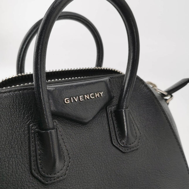 Sold Givenchy Antigona Mini Black Calf Leather Top Handle bag with Strap