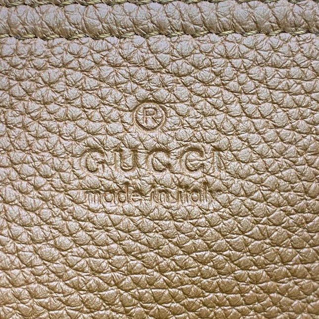 Sac porté épaule large Gucci Jackie 1961 camel avec bandoulière