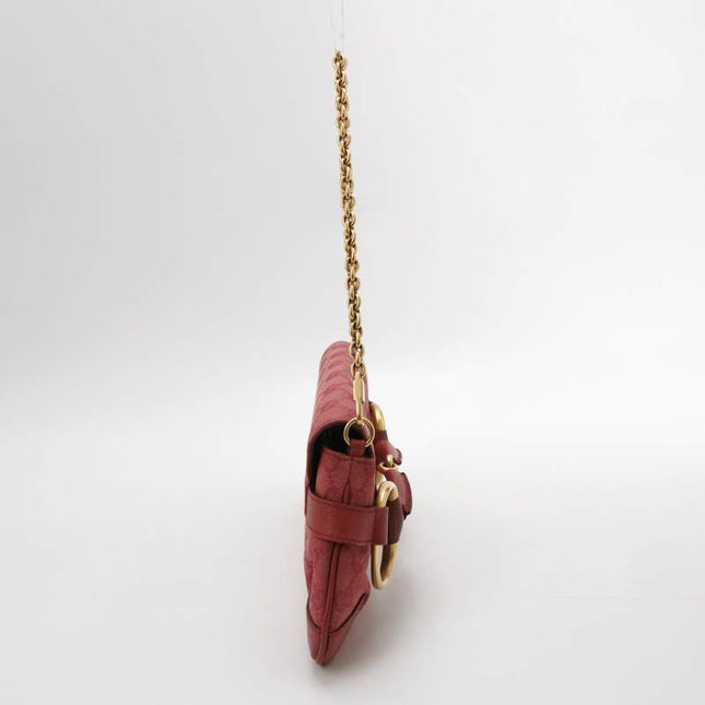 Gucci Horsebit 1955 Chain Bag Gucci Monogram Pink Canvas