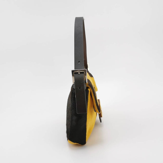 Sold Fendi Baguette Pony hair in cow print yellow