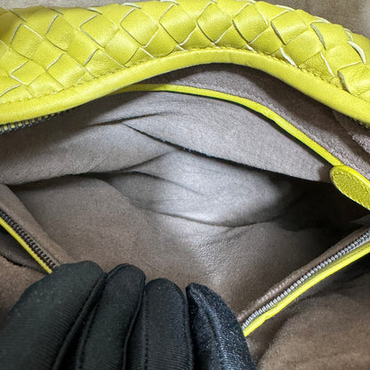 Bottega Veneta Veneta Hobo Medium Yellow Intrecciato Leather Bag 47cm