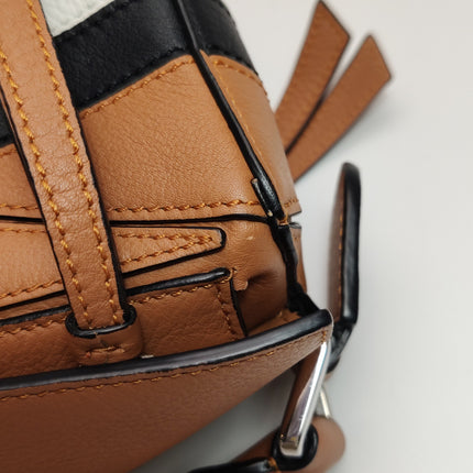 Loewe Puzzle Small Black White Brown Stripes Crossbody Bag