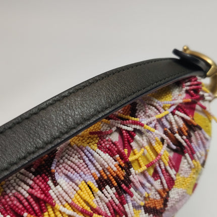Dior Saddle Mini Multicolor Beaded Tassel Shoulder Bag 2018
