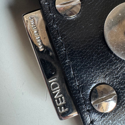 FENDI Baguette Vintage Black Cloth Silver Hardware