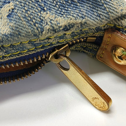 Louis Vuitton Monogram Blue Denim Baggy GM Large Shoulder Bag
