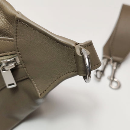 CELINE Romy Large Grey Calfskin Leather Shoulder Bag