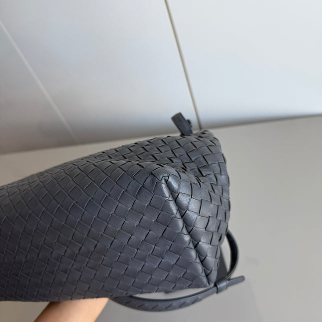 Sold Bottega Veneta Garda Bag Small Grey Intrecciato Leather 25cm