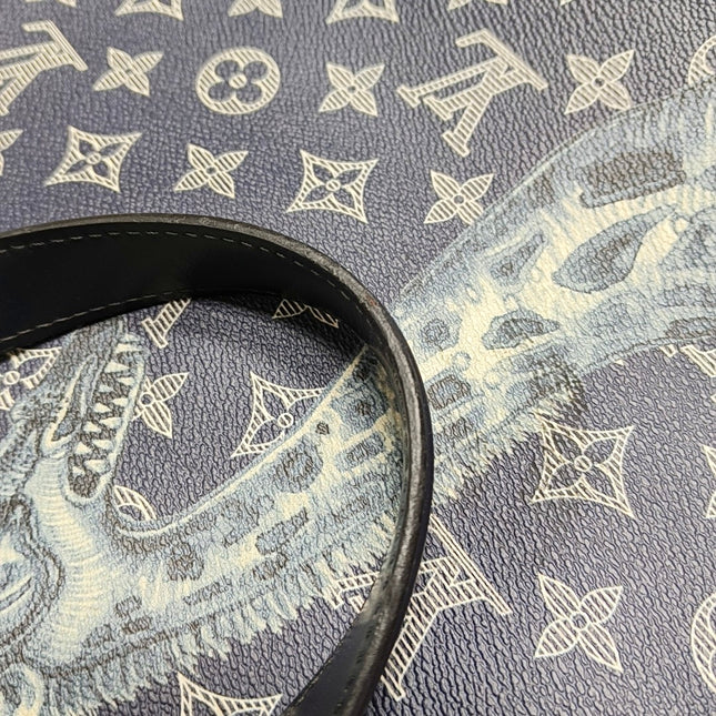 Louis Vuitton x Chapman Brothers Giraffe Tote Navy Monogram Canvas with Strap