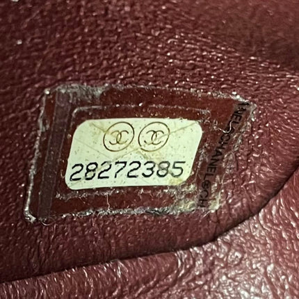 Chanel Classic Flap Rectangular Mini Burgundy Lambskin Silver HW, 2019