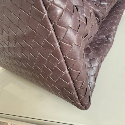 Bottega Veneta Roma Large Intrecciato Nappa Leather Dark Brown 35cm