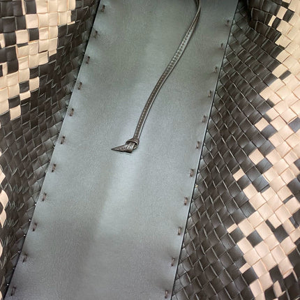 Bottega Veneta Cabat Tote Intreccio Leather Multicolor Brown Burgundy Beige 42cm