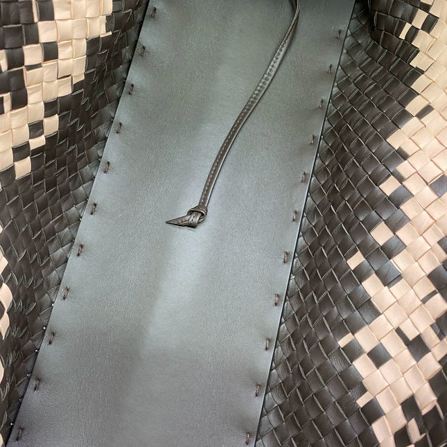 Bottega Veneta Cabat Tote Intreccio Leather Multicolor Brown Burgundy Beige 42cm